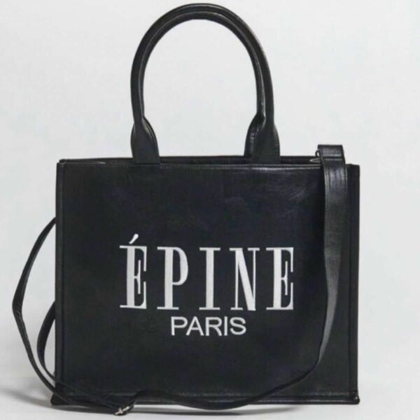 エピヌ　EPINE PARIS book tote bag large トートバッグ　ブラック