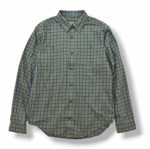 ★美品 好配色 パタゴニア patagonia 長袖 L／S グラフ チェック シャツ S ブラウン x ブルー オーガニック コットン アウトドア ウェア★