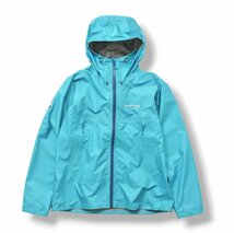 ★高機能 GORE－TEX モンベル montbell ストーム クルーザー ジャケット L スカイブルー ゴアテックス アウトドア レイン ウェア 1128617★_画像1