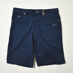 ★美品 ストレッチ素材 ナイキ ゴルフ NIKE GOLF ストレッチツイル ショート パンツ L ネイビー ショート 短パン ウェア メンズ お洒落★