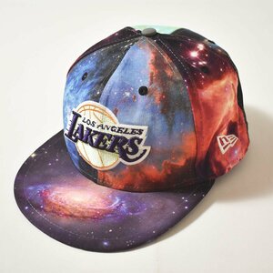 ★レアデザイン! ニューエラ NEWERA ハードウッドクラシック NBA ロサンゼルスレイカーズ ギャラクシー 宇宙柄 59FIFTY BBキャップ 帽子★