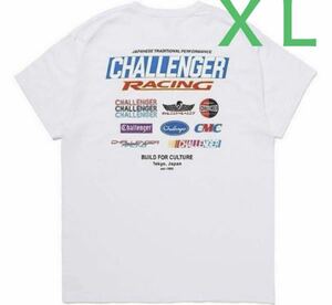 希少 XL タグ付き未使用品 challengerbrigade CHALLENGER チャレンジャー CMC RACING LOGO TEE ロゴ 半袖Tシャツ WHITE ホワイト Tee