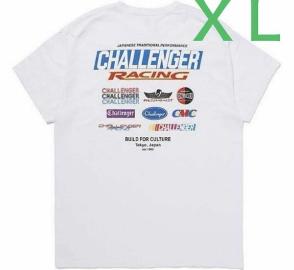 希少 XL タグ付き未使用品 challengerbrigade CHALLENGER チャレンジャー CMC RACING LOGO TEE ロゴ 半袖Tシャツ WHITE ホワイト Tee 