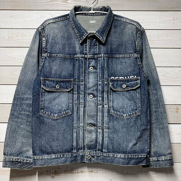 SIZE L SEQUEL DAMAGE DENIM JACKET INDIGO FRAGMENT DESIGN シークエル ダメージ デニム ジャケット インディゴ フラグメント Gジャン