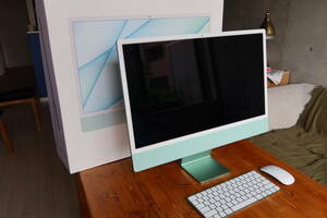 Apple iMac 24 -inch green 4.5K Retina display model / CPU M1 16-core / memory 16GB / SSD 1TB / green US keyboard * mouse 