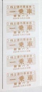 * Kanto bus stockholder hospitality passenger ticket *50 sheets *2024 year 10 until the end of the month ( anonymity free shipping )