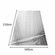 【1枚】防災 アルミニウム ブランケット 1枚 アルミシート 大きいサイズ 大きめ 防災グッズ アルミ 保温 シート 防寒 防水 緊急 非常用 _画像2