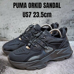 PUMA ORKID SANDAL プーマ オーキッド 23.5 厚底スニーカー　レディーススニーカー　PUMAスニーカー　PUMA厚底　ブラック