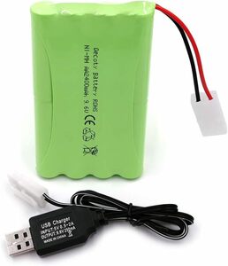 Gecoty 9.6V battery,KET-2P plug,2400mAh Ni-MH rechargeable battery, charge cable attaching, many. type RCji