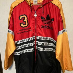 アディダス adidas 90年代 ナイロンジャケット パーカー デサント L 