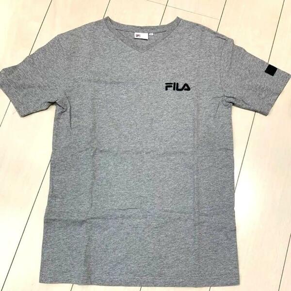 フィラ　FILA Tシャツ　ユニセックス　グレー　ロゴ　半袖　トップス