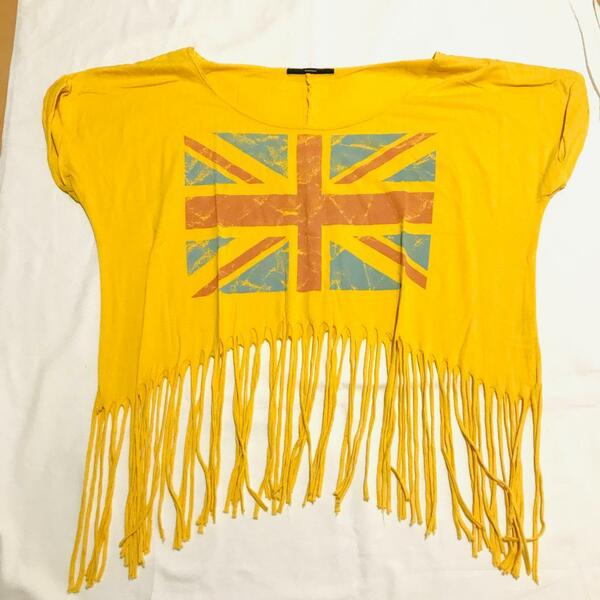 kastane イエロー イギリス 国旗 Tシャツ