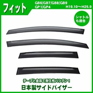 純正型サイドバイザー■ホンダ■フィット/フィットシャトル GP1/4 GE 6/7/8/9 前型 平成19年10月～平成25年9月【ダブル固定式】取付説明書