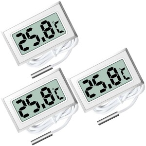  digital water temperature gage Kanagawa prefecture from shipping immediate payment LCD3 piece set battery attaching aquarium aquarium. water temperature control . white white free shipping 