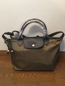 [ new goods ]LONGCHAMP Long Champ rup rear -ju Energie top steering wheel bag S khaki 