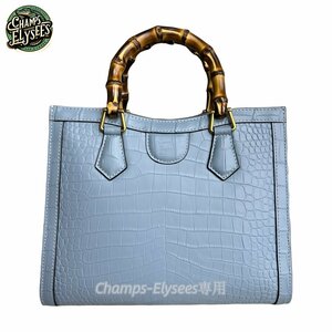  on goods OL bag bamboo . hand high class leather lady's bag genuine article . leather . leather crocodile leather 2WAY handbag storage convenience 15-13 number color 
