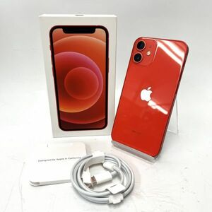 【美品/1円スタート】iPhone12mini 128GB docomo ドコモ レッド 判定◯ SIMロック解除済 アイフォン スマートフォン モバイル EC0