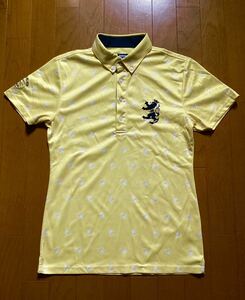 アドミラルゴルフ燕柄半袖ボタンダウンシャツM