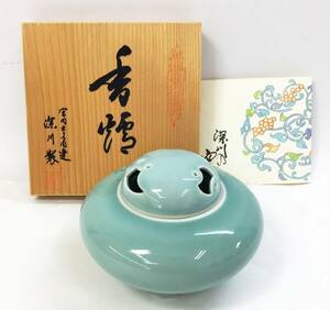  не использовался Fukagawa Seiji селадон курильница штатив три пара три tsu пара Arita . вместе коробка . традиция прикладное искусство антиквариат . инструмент чайная посуда украшение . внутри . поставщик 