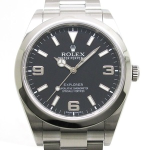 ROLEX ロレックス エクスプローラー1 Ref.214270 ランダム番 梨地バックル ブラックアウト 自動巻き EXPLORER