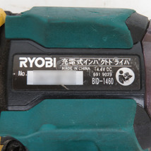 RYOBI KYOCERA 京セラ 14.4V 1.5Ah 充電式インパクトドライバ 充電器・バッテリ2個付 グリップカバー割れあり BID-1460 中古_画像7