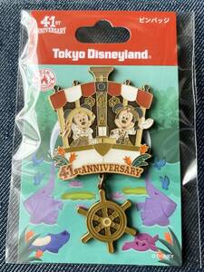  Disney _ значок *TDL_41 годовщина (41st)* Tokyo Disney Land ( булавка bachi)