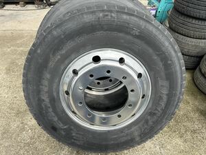 トラック バス用 アルミホイール22.5x8.25 165 10穴 ISO方式 12R22.5(16PR)タイヤホイール 6本セット ホイールのみ可能 手渡し可能