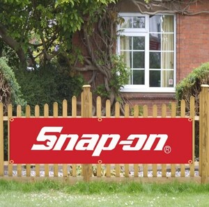 Snap on スナップオン　特大フラッグ　 バナー 約60×240cm タペストリー バイク ガレージ