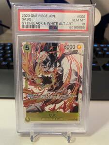 「1円スタート」ワンピースカード【PSA10】サボパラレル白黒版　ワンピースカード