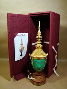  Thai top class fine art handicraft * less shape culture fortune mask dance .Khon|Khon Mask corn mask | mask ornament *Phra Ram* exclusive use boxed 