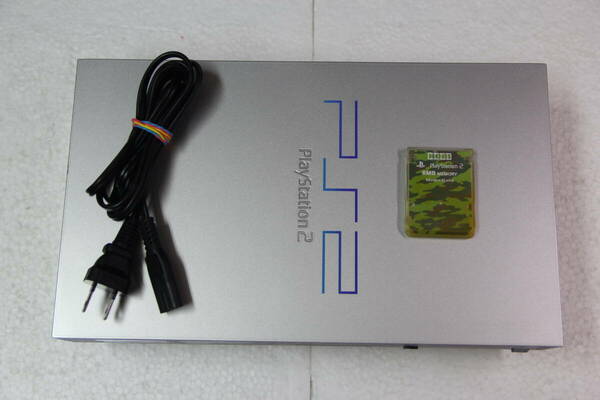 PS2本体セット SCPH-39000 シルバー 電源コード/メモリカード付属 送料無料