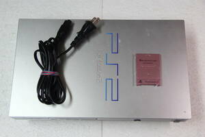 PS2本体セット SCPH-50000TSS サテン シルバー 電源コード/メモリカード付属 送料無料