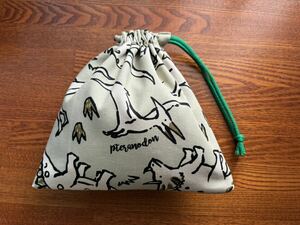  dinosaur pouch 20.×20. hand made glass sack storage case bag-in-bag organizer case pouch child care . kindergarten reverse side cloth equipped 
