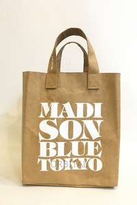 二子玉) MADISONBLUE マディソンブルー GRAMERCY PAPER BAG ペーパー トートバッグ ※使用感少々