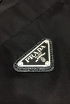 代官山)PRADA プラダ 国内正規 RE-NYLON ナイロン 三角ロゴ プレート スナップボタンシャツ ブラック サイズS_画像6