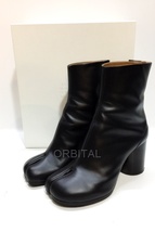 代官山)Maison Margiela メゾンマルジェラ tabi タビブーツ 37 ブラック カーフスキン 足袋 8cm S58WU0260_画像1