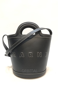 ..) MARNI Marni TROPICALIA Toro pika задний кожа 2WAY сумка на плечо Logo SCMP0056U0 прекрасный товар черный обычная цена Y190,300-