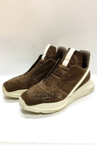 代官山)Rick Owens リックオウエンス Geth Runner ゲスランナー スエードスニーカー サイズ42 グレー ※紐欠品