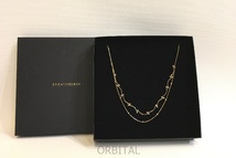 二子玉) ストラスベリー Strathberry 24SS 未使用 CRESCENT DOUBLE CHAIN NECKLACE クレセントダブルチェーンネックレス_画像3