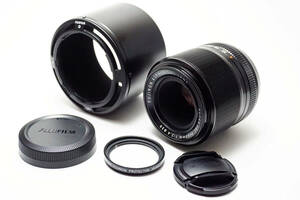 :美品★FUJIFILM XF 60mm F2.4 R MACRO フード付き 純正フィルター付き