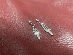 クロムハーツ ピアス クロス CHROME HEARTS ダガーハートフローラルネックレス セット　silver シルバー　925 CH クロス