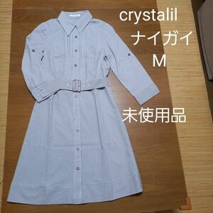 Crystalia ナイガイ　ストライプワンピース　40 美品　未使用品 ワンピース