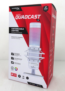 Hyper X ハイパーエックス Quadcast S スタンドアロンマイク QDC001 ホワイト 白 音響機材 PC周辺機器