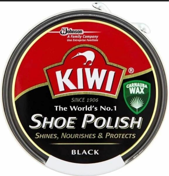KIWI キウイ SHOE POLISH シューポリッシュ　缶 黒 45ml 