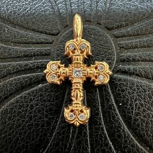 CHROME HEARTS 22k Chrome Hearts 22k Thai колено fili Gree Cross fato Cross CHpave diamond колье верх прекрасный товар 