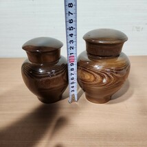 木製 茶葉缶 茶筒 茶入 茶器 茶缶 煎茶道具 煎茶 日本茶 台湾茶 中国茶 骨董 古玩 茶道具 古美術　茶亀　昭和レトロ　おみやげ物　工芸品_画像6