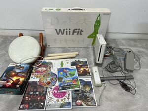 Nintendo 任天堂 ニンテンドーWii 本体、Wii Fit 、太鼓の達人ゲームソフト 120サイズ