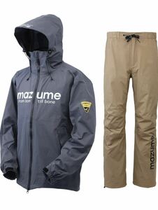 [ не использовался с биркой ]mazme(Mazume) размер L Contact непромокаемый костюм II непромокаемая одежда рыбалка 3re year. водонепроницаемый материалы RAY-TEX