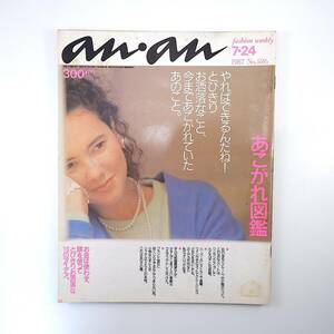 an・an 1987年7月24日号「あこがれ図鑑」俵万智 椎名桜子 村上里佳子 田中美佐子 カタカナ職業 日比野克彦 ライフスタイル アンアン