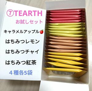 ⑦新品　ティーアース　TEARTH　はちみつ紅茶　はちみつチャイ　はちみつレモン　キャラメルアップル　ティーバッグ　おいしい